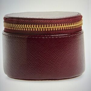 Nordstrom Burgundy Jewelry Case with Gold Zipper